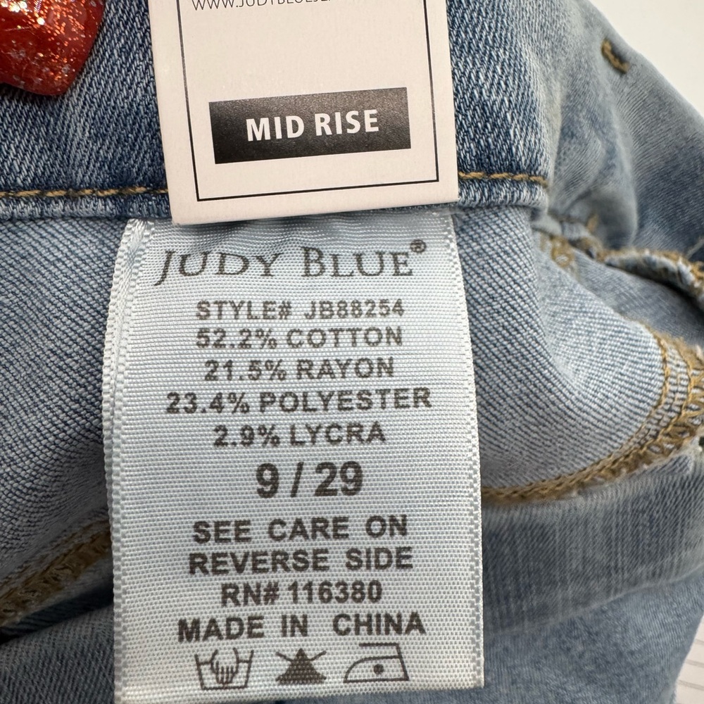 Judy Blue Mid Rise 9.5” Pull On Skinny Jeggings Light Wash Inseam 28” size 9/29 - Picture 15 of 16